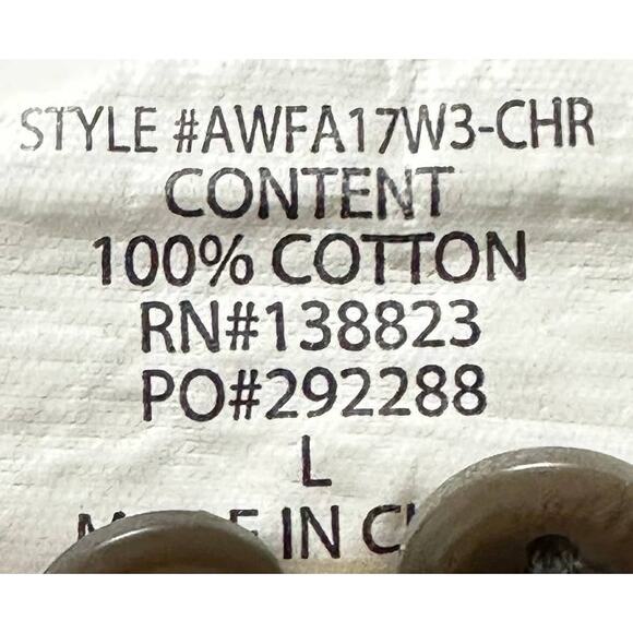 American Worker Flannel Shirt Men Size L Gray Green Buffalo Plaid Button Up - Picture 4 of 8